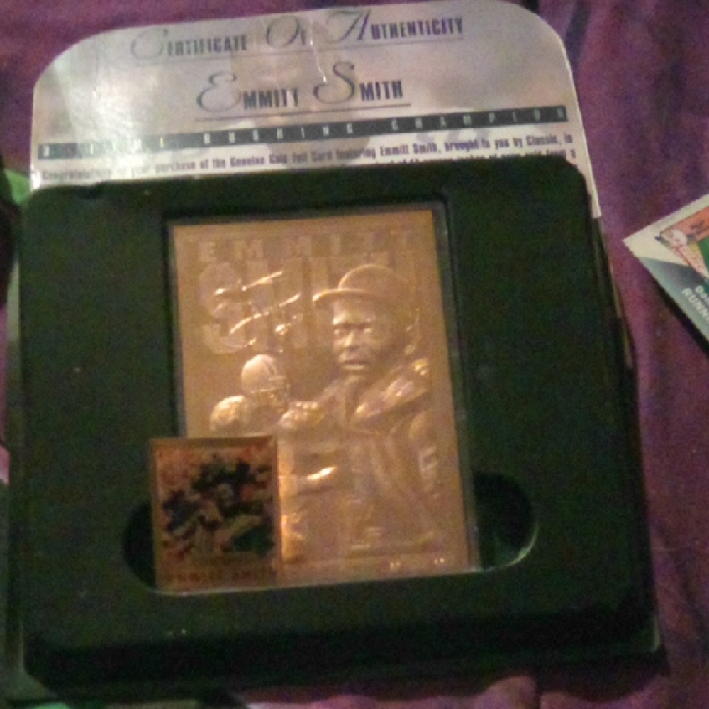 Emmitt Smith Gold Collectible Plaque